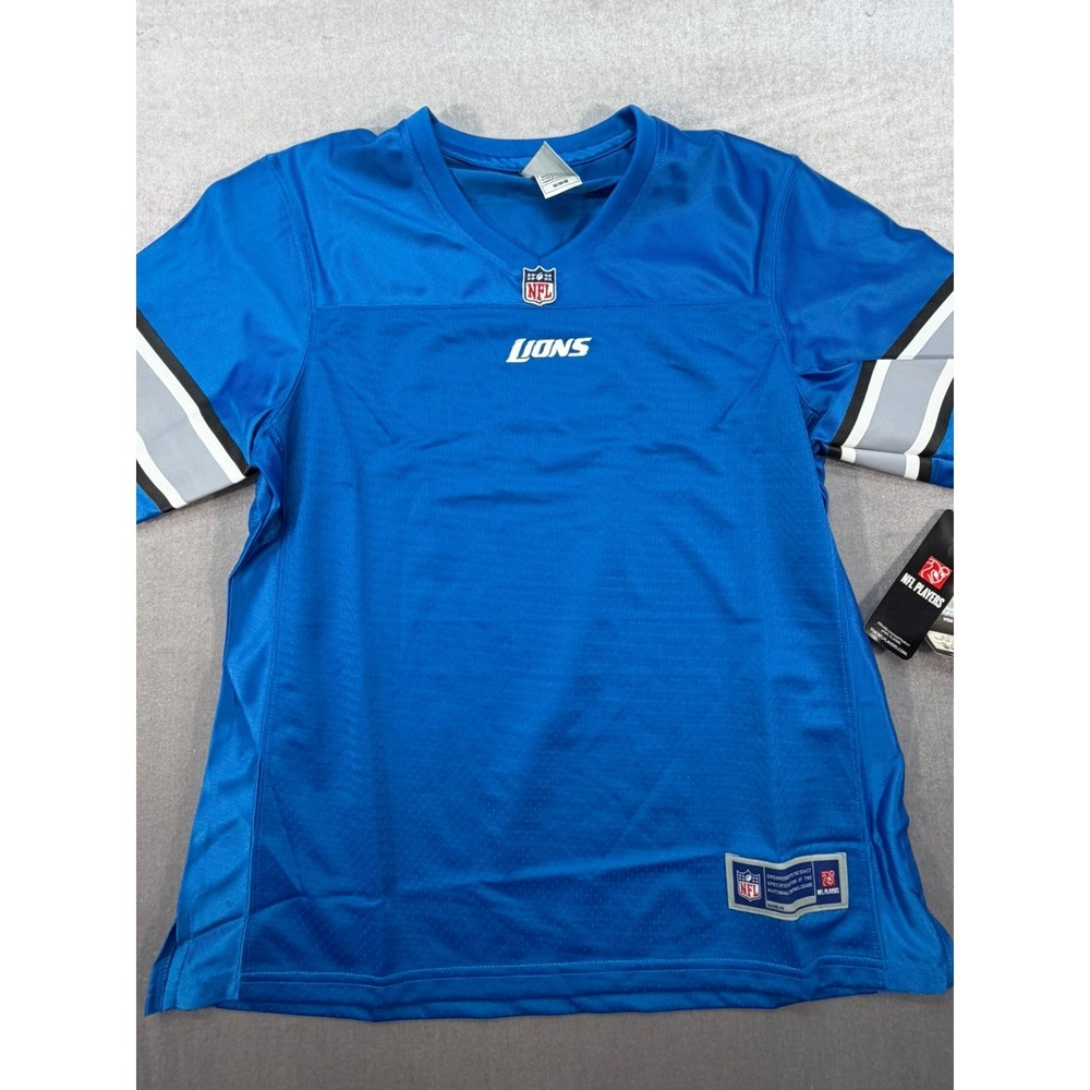 Detroit Lions NFL Pro Line New blue blank Jersey Size Medium WOMEN